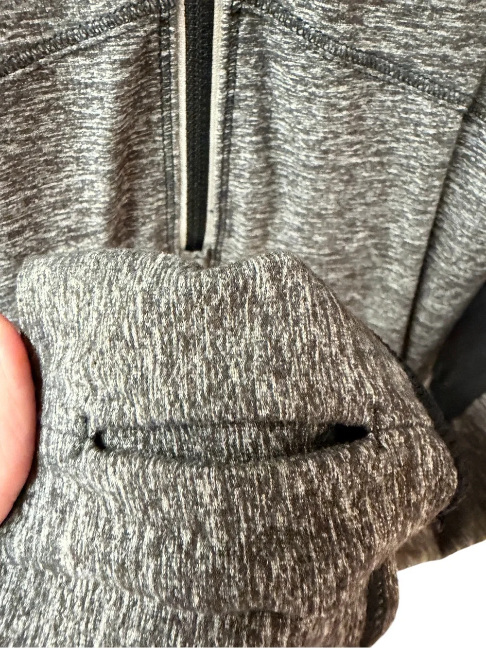 Lululemon Reflective 1/4 Zip Active Top w/ Thumbholes, Pockets, Covered Zip